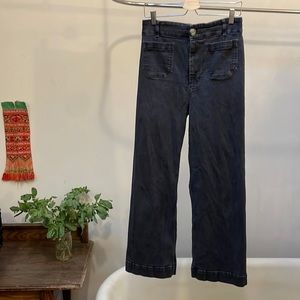 Pilcro The Skipper Anthropologie high rise black jeans 31